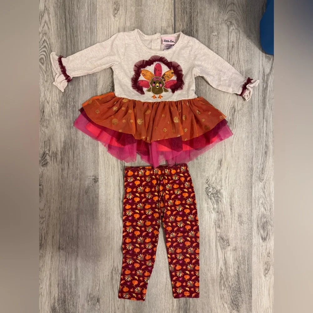 Little Lass Turkey Thanksgiving Tutu Set